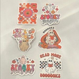 Halloween Ghost Sticker Set - Multicolor